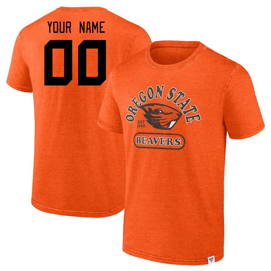 Custom Oregon State Beavers Name And Number College Tshirt-Orange - Click Image to Close